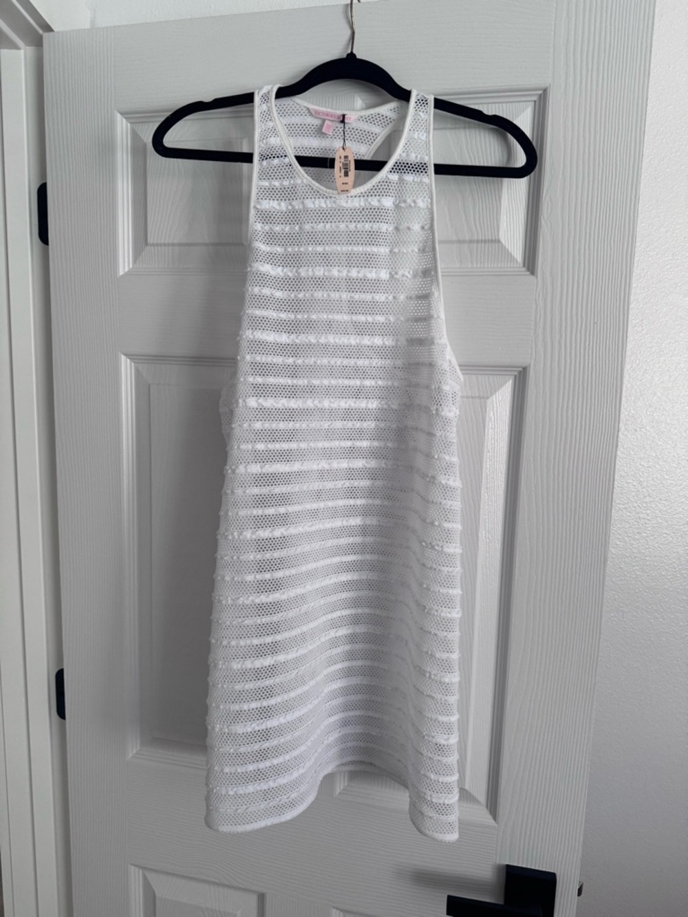 White Knit Victoria Secret Swim cover up NWT